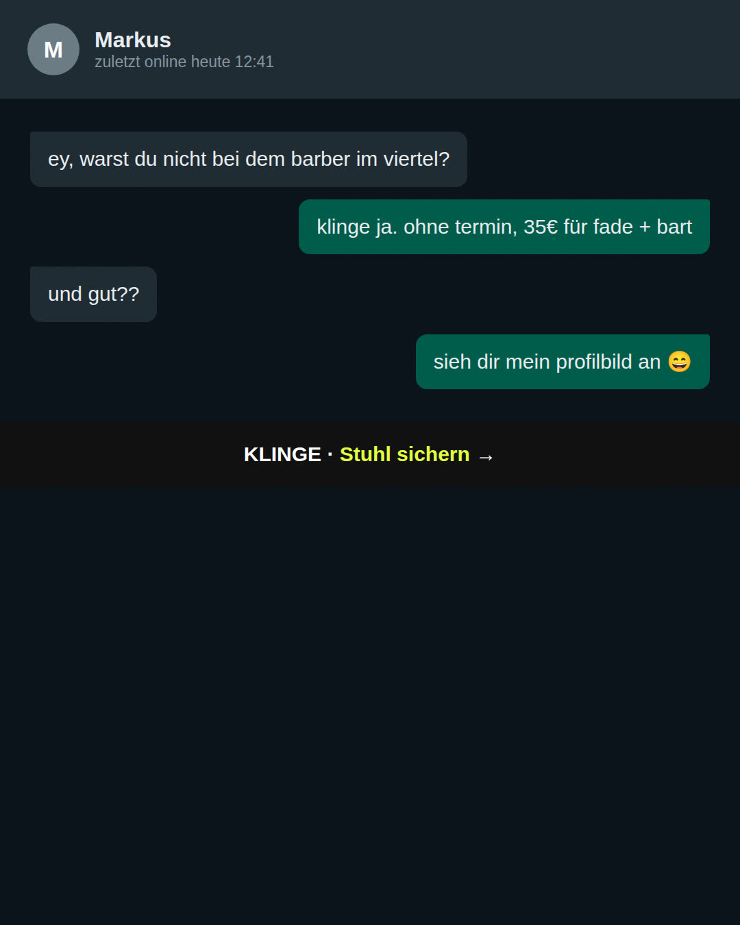 WhatsApp-Ad Beispiel